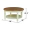 International Concepts Vista Solid Wood Round Coffee Table with Shelf, 38X38X20.3, Hickory/Shell OT79-15CR - alternate 2